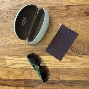 Coach Hard Sunglasses Case with Cleaning